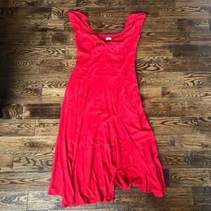 Red Puff Sleeve Maxi Dress - Hollister NWT
